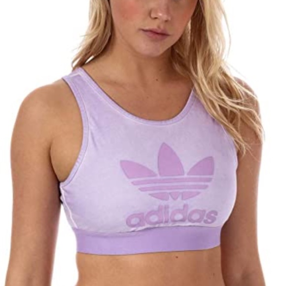 adidas crop top purple